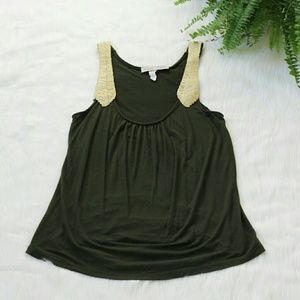 Forest Green and Gold Top